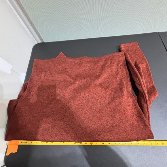 Eddie Bauer Men's Red Heathered Fleece Quarter Snap Pullover Shirt XL - Picture 5 of 11